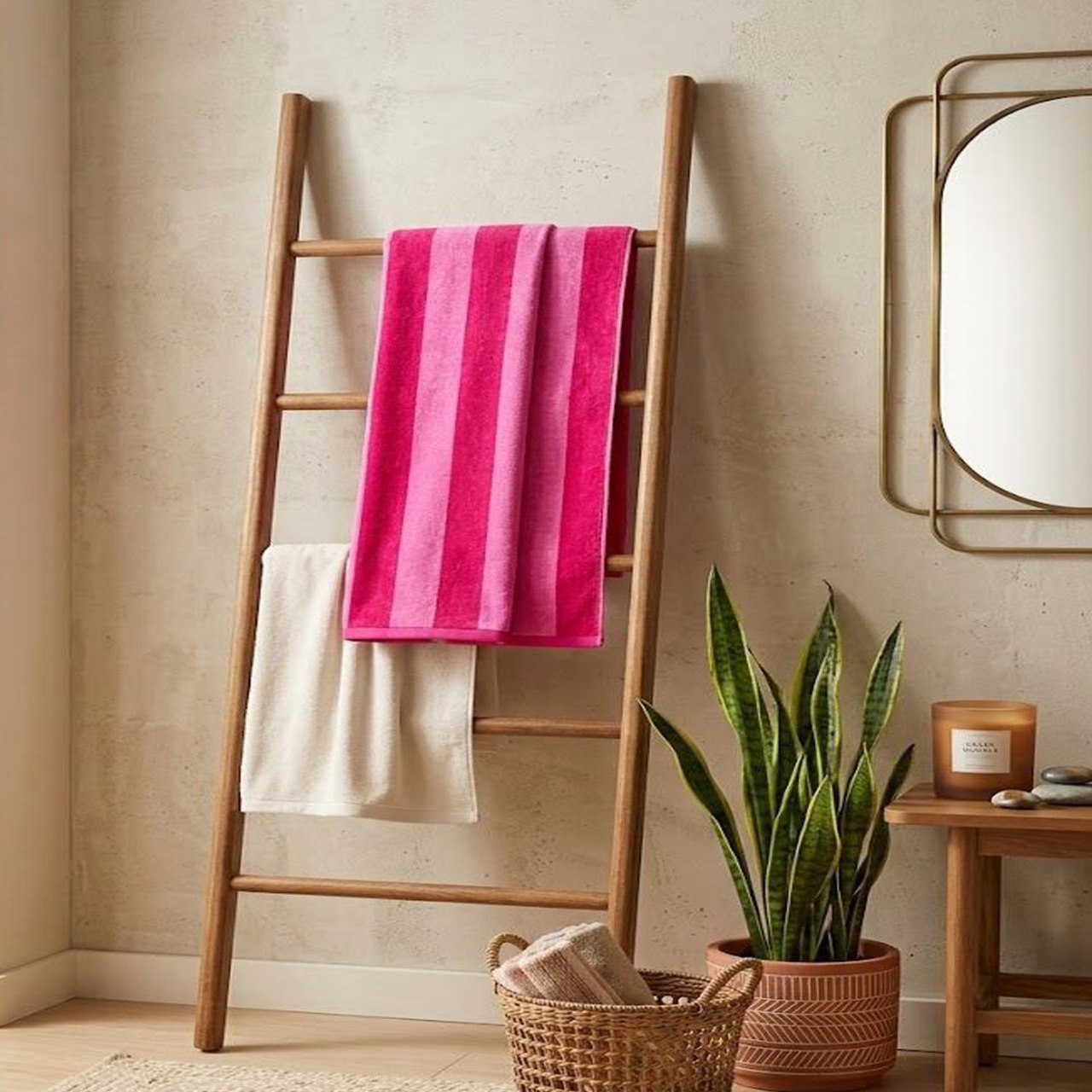 Beach Towel, 100% Cotton ,size 86*160 cm ,Classic Stripe Design