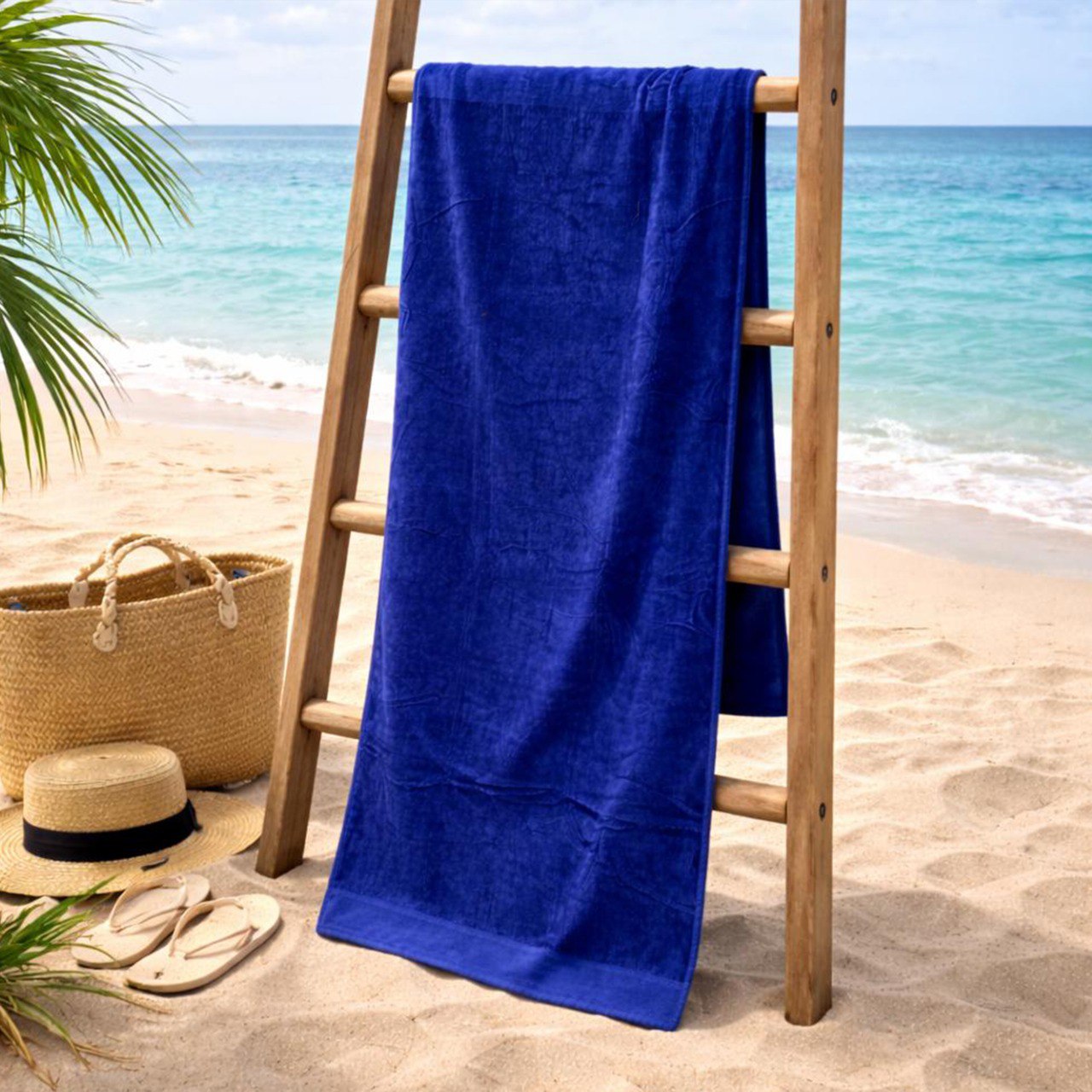 Beach Towel, 100% Cotton ,size 86 x160 cm ,Elegant Stripes with Tassels