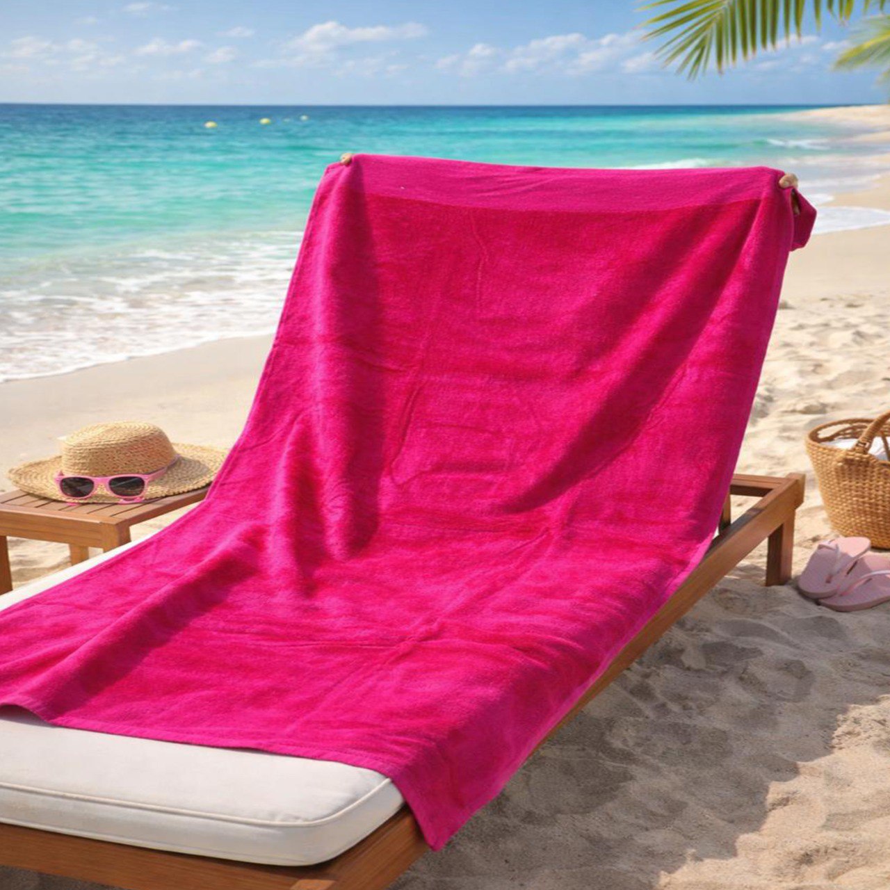 Beach Towel, 100% Cotton ,size 86 x160 cm ,Elegant Stripes with Tassels
