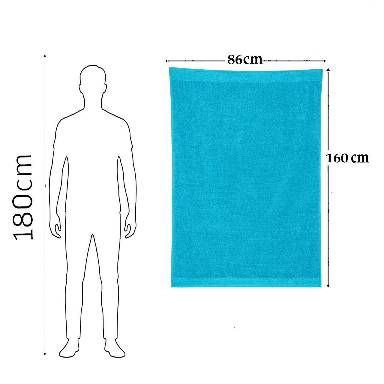 Beach Towel, 100% Cotton ,size 86 x160 cm ,Elegant Stripes with Tassels