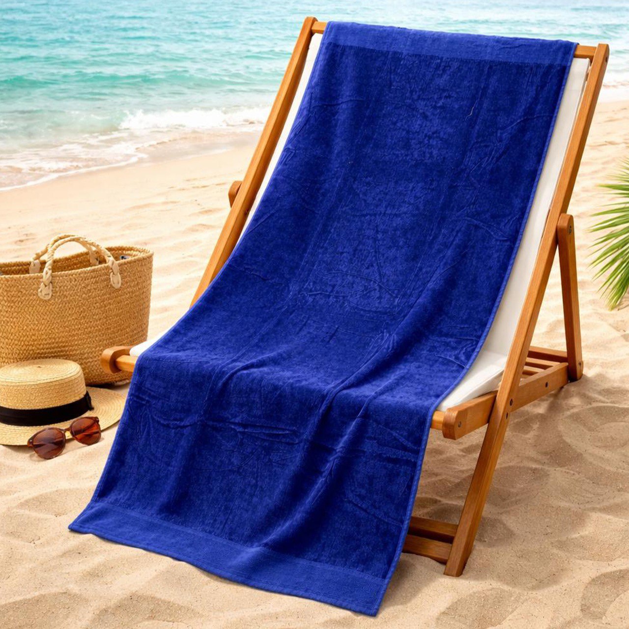 Beach Towel, 100% Cotton ,size 86 x160 cm ,Elegant Stripes with Tassels