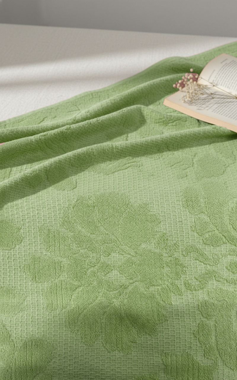 Bed coverlet , 100% cotton , Elegant terry design