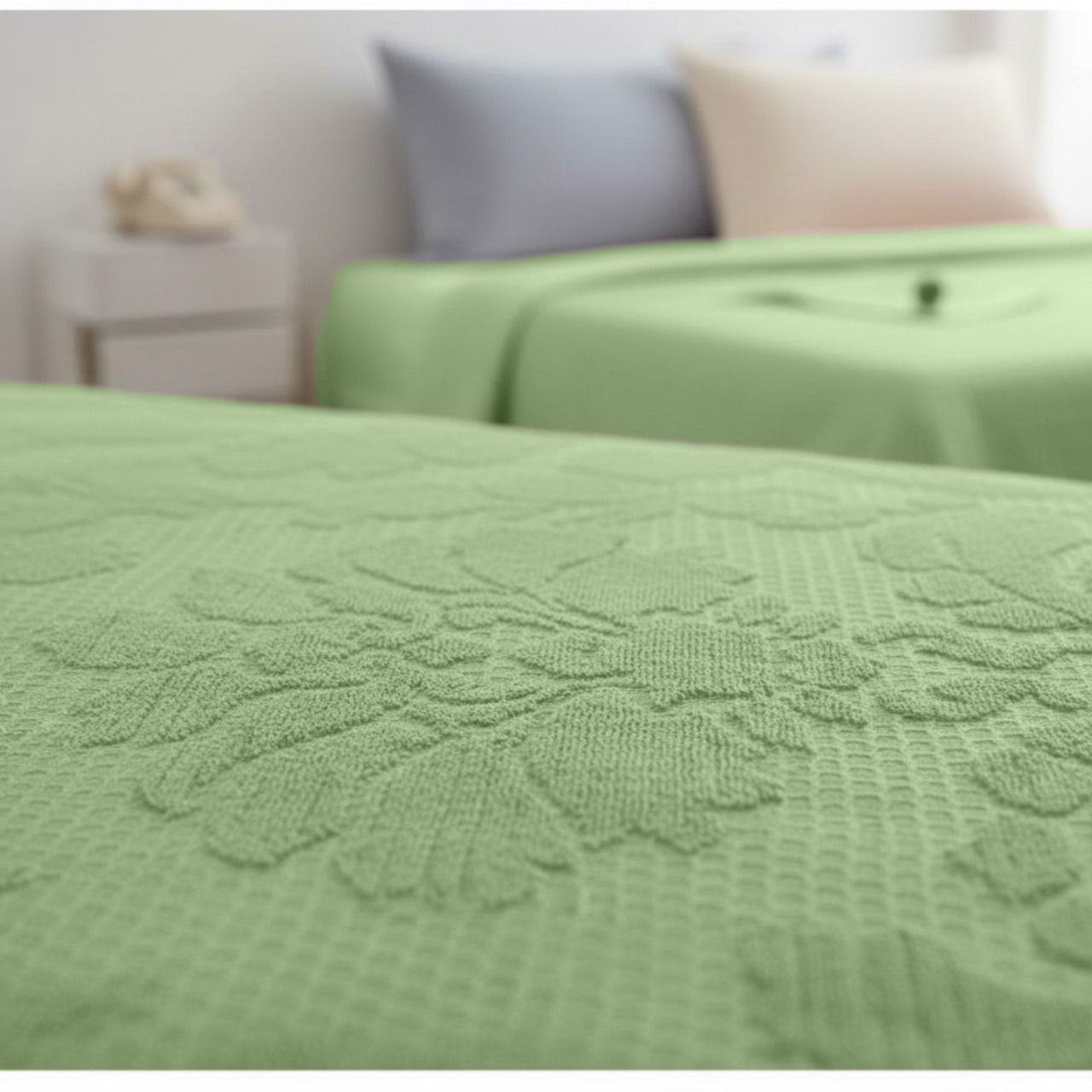 Bed coverlet , 100% cotton , Elegant terry design