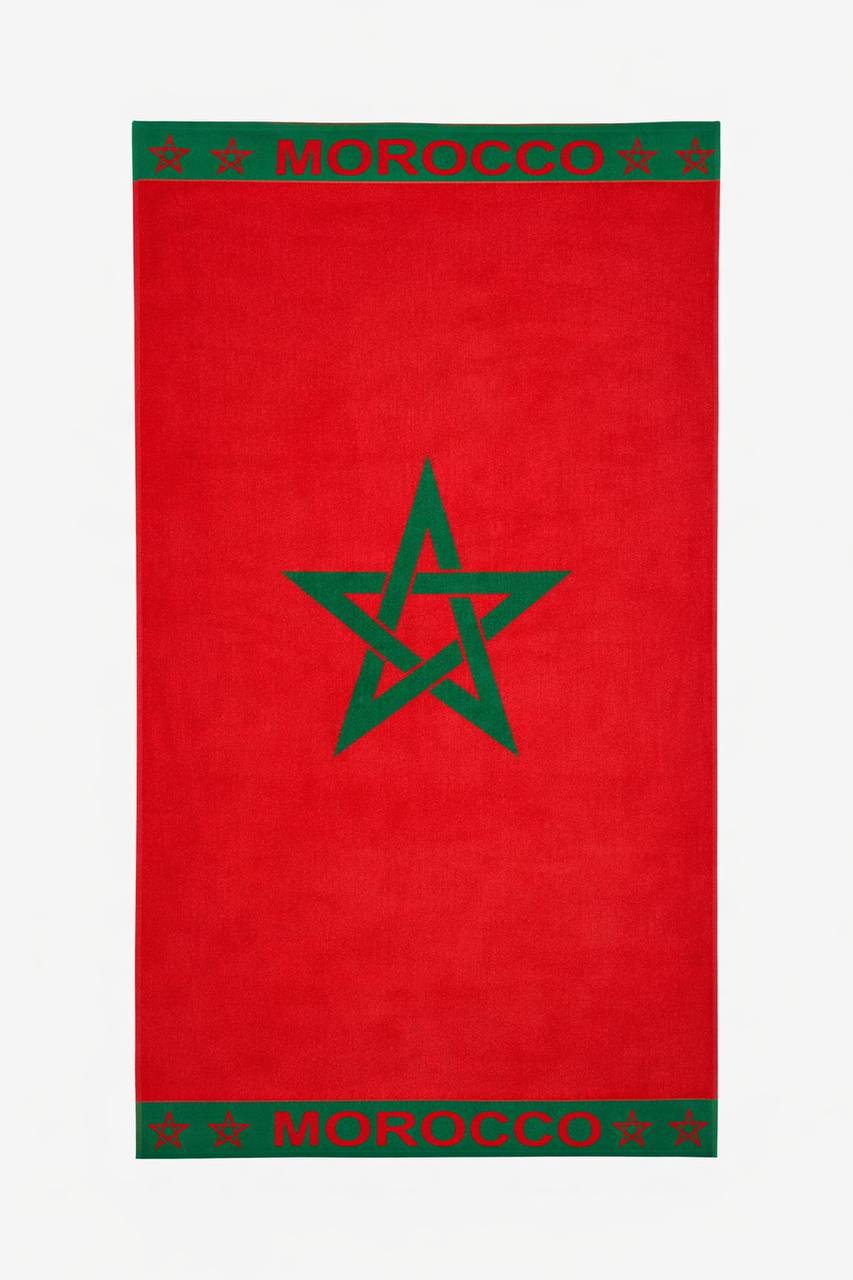 Beach Towel, 100% Cotton ,size 90 x 160 cm , Morocco Velour Design