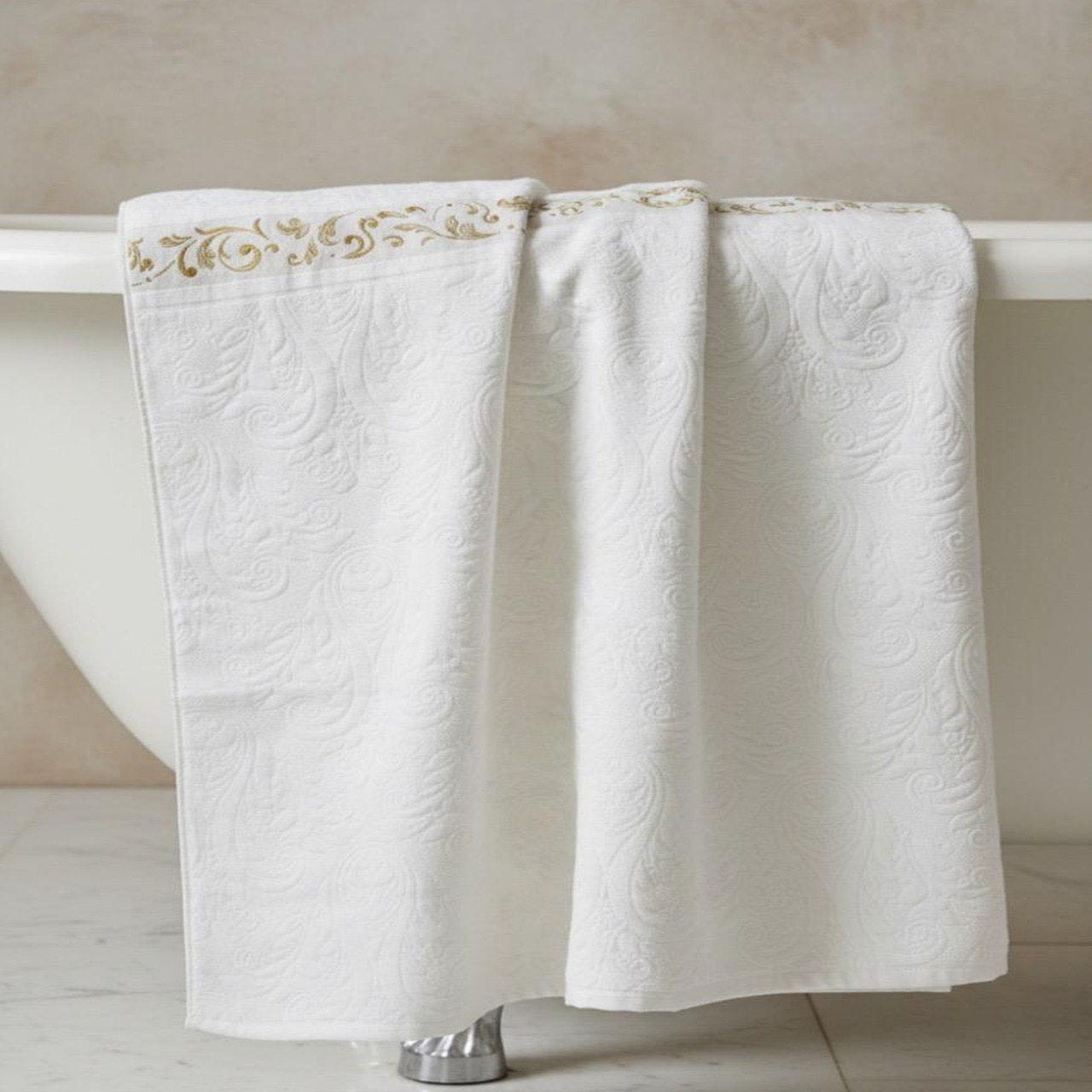 Bath Towel ,90 x 155 , cotton 100%, Elegant Velour Design