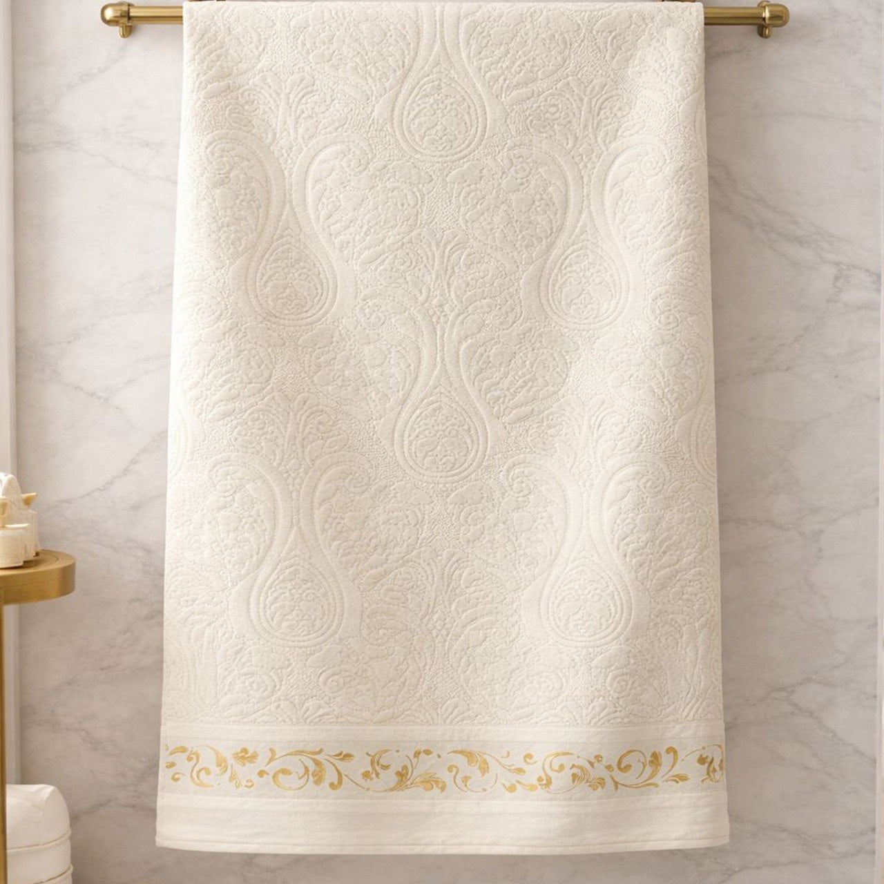 Bath Towel ,90 x 155 , cotton 100%, Elegant Velour Design