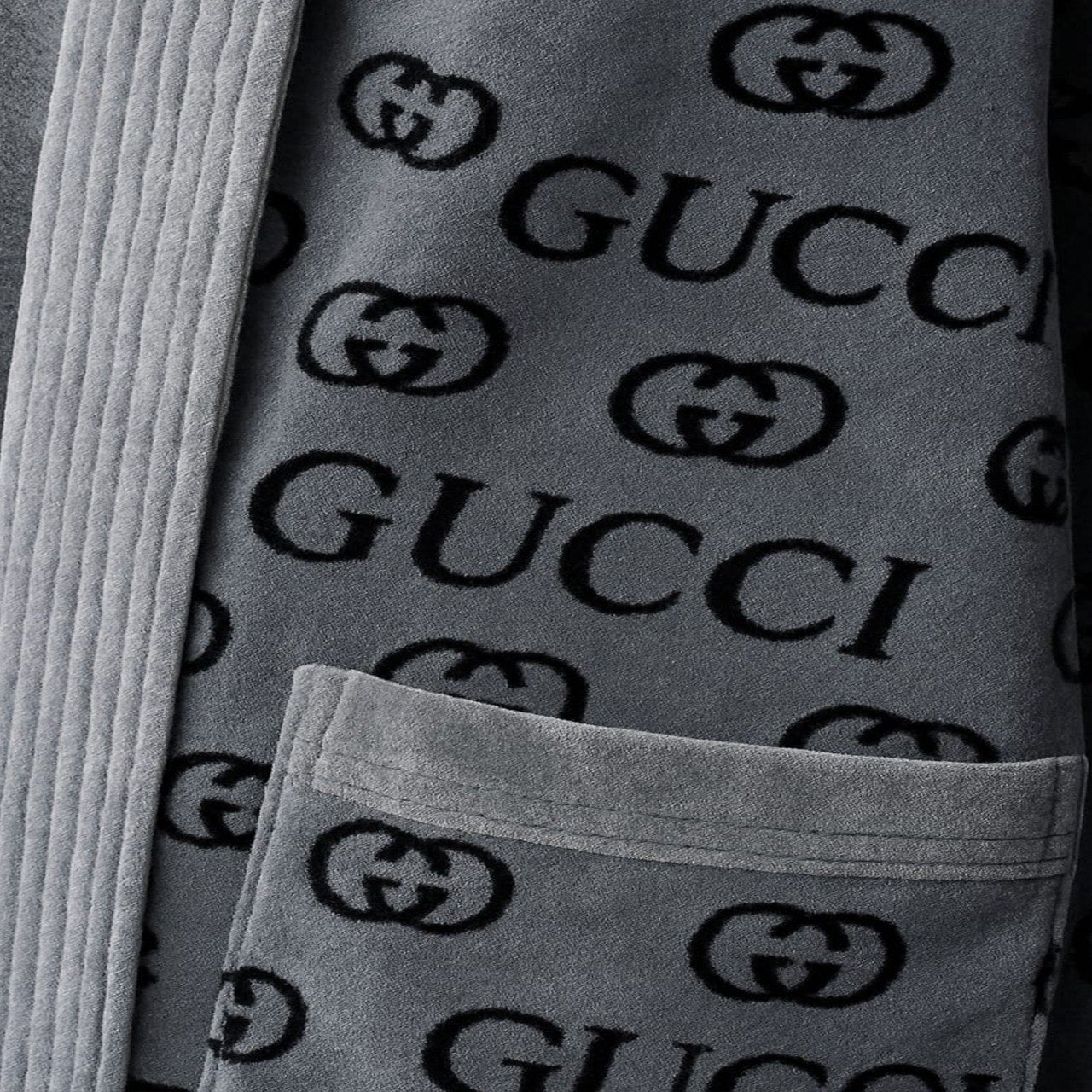 Hooded Bathrobe – Gucci Style Design,XLtoXXL