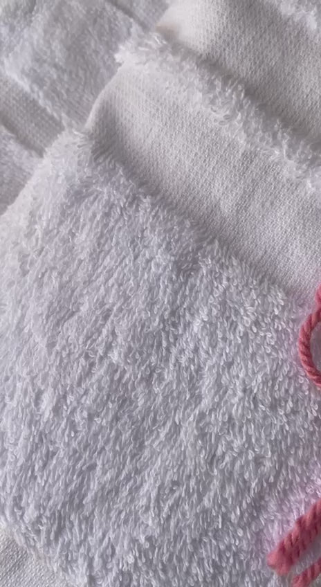 Handmade towel ,100% cotton ,Ribbon design