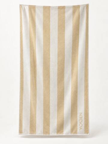 Beach Towel ,100x 180 cm, 100% cotton ,Highly absorbent ,Elegant Neutral Striped Beach Towel